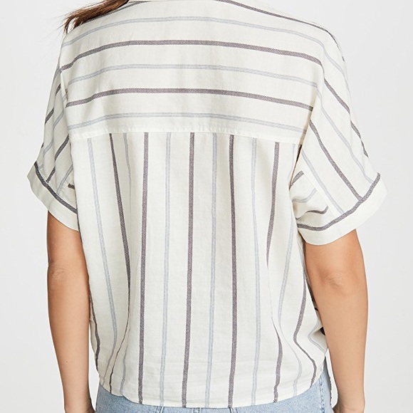 Madewell Tie-Front Shirt in Montpellier Stripe - Picture 4 of 6
